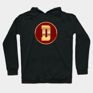 Gold letter D Hoodie